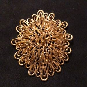 Gold plated brooch